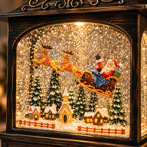 Ночник новогодний Свеча XMAS WDL-23016B 10087, Санта Клаус — 3