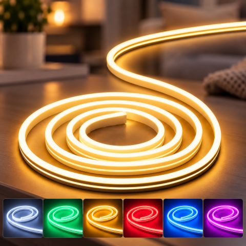 Силіконова LED стрічка 2M / NEON світлодіодна стрічка / Водонепроникна стрічка неон — 1
