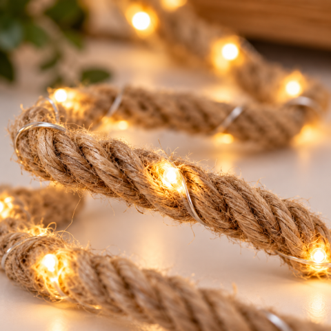 Декоративна LED-гірлянда Лаліброх 2 м, 40 LED / Канат-гірлянда, тепле біле світло, на батарейках, IP20 / Декор LED — 3