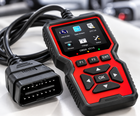 Диагностический сканер V519 OBD2 / Диагностический автосканер неисправностей автомобиля / Диагностический адаптер с цветным дисплеем — 4