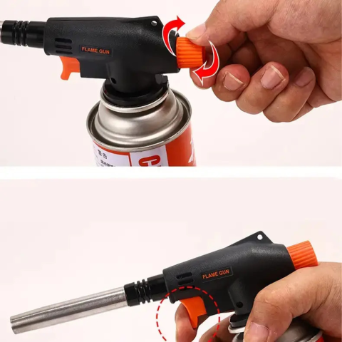 Туристическая газовая горелка Cyclone Flame Gun 930 с пьезоподжигом и регулировкой пламени — 3