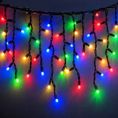 Гірлянда-бахрома Icecle-Lights 120 Short Curtain-M-2 5м Різнокольорова — 3