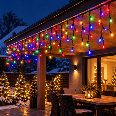 Гірлянда-бахрома Icecle-Lights 120 Short Curtain-M-2 5м Різнокольорова — 2