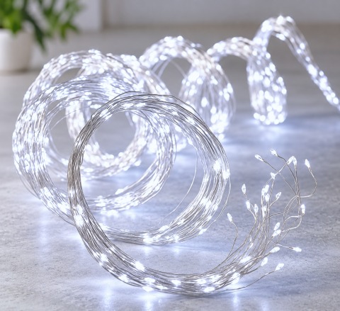 Гирлянда Конский хвост 500 LED 20 нитей 2.5м Холодный белый / Светодиодная гирлянда на елку / Гирлянда USB — 3