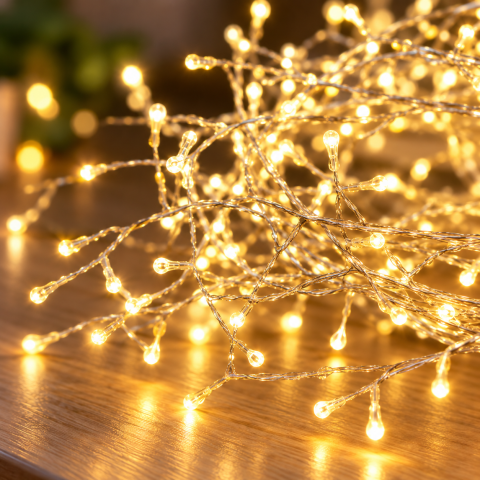 Гірлянда "Мішура" 3м 100 LED Warm White / Гірлянда на USB з пультом / LED-декор — 3