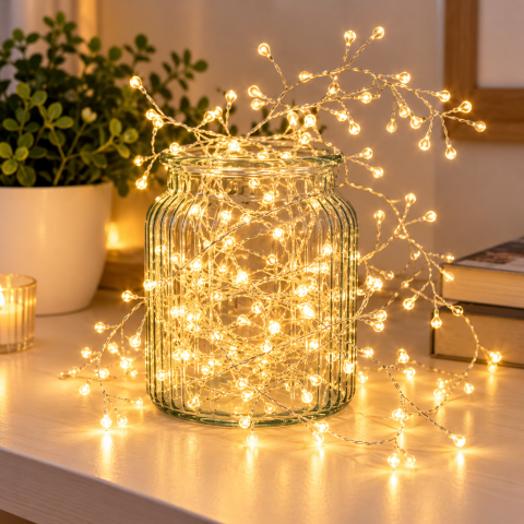 Гірлянда "Мішура" 3м 100 LED Warm White / Гірлянда на USB з пультом / LED-декор — 2