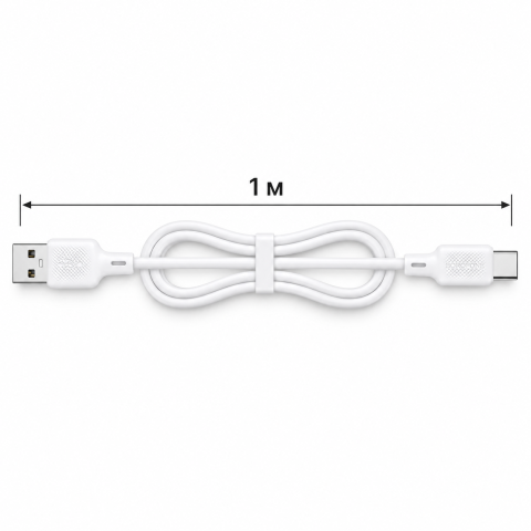 Кабель BOROFONE BX 113 SILICON 3A / Шнур USB-TYPE C / Кабель 1м — 4