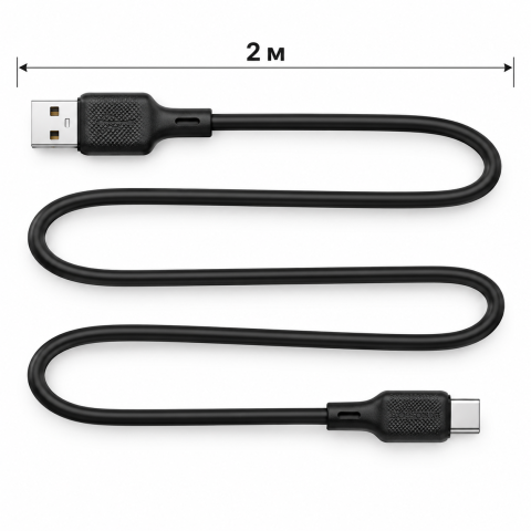 Кабель BOROFONE BX 113 SILICON 3A / Шнур USB-TYPE C / Кабель 2м — 4