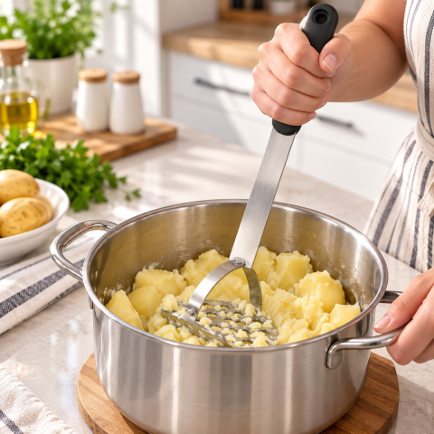 Картофелемялка большая с пластмассовой ручкой BN-947 / Толкушка для картофеля — 2
