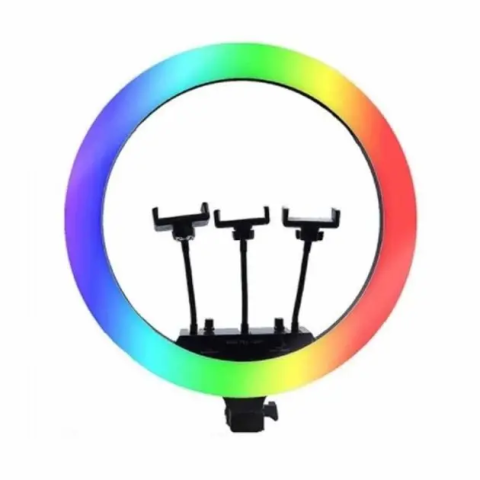 Кольцевая LED лампа RGB MJ18 45см 3 крепления — 3