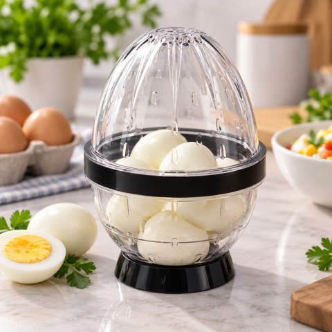 Контейнер для чищення яєць Egg Stripper / Апарат для чищення яєць ручний / Яйцечистка для чищення варених яєць до 5 штук — 1