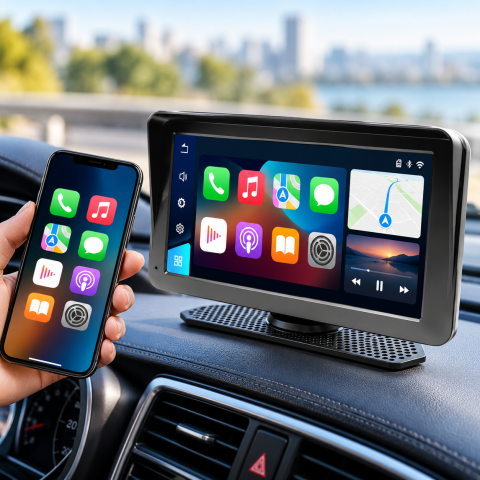 Магнитола 701W 7" PND / Портативный экран с Carplay / Беспроводная стереосистема с дисплеем — 2