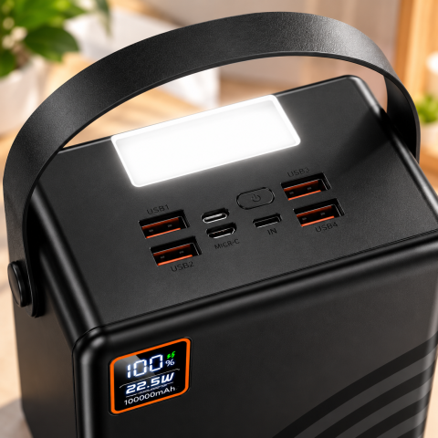 Мобільна зарядка POWER BANK BOROFONE 100000MAH BJ85 / Павербанк із швидкою зарядкою та ліхтариком — 3