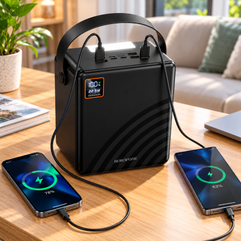 Мобільна зарядка POWER BANK BOROFONE 100000MAH BJ85 / Павербанк із швидкою зарядкою та ліхтариком — 5