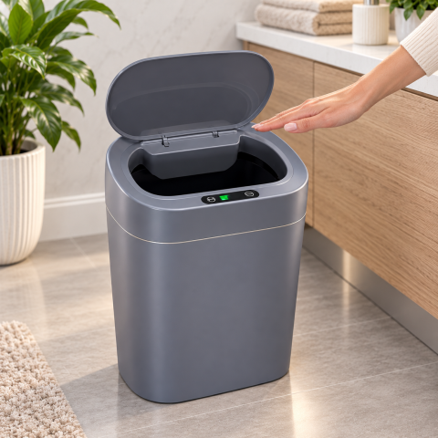 Мусорное ведро со смарт-датчиком 16 л / Smart trash can / Мусорное ведро со съемным держателем пакета для мусора — 4