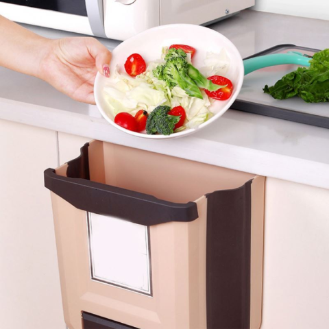 Мусорное ведро, Ведро для мусора Foldable Hanging Garbage Bin — 4