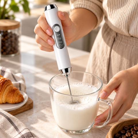 Міксер капучинатор електричний / EGG BEATER портативний, бездротовий міксер / Міксер дві насадки — 3