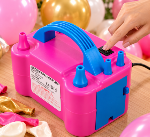 Насос для надувания воздушных шаров Balloon Pump / Электрический насос мощностью 600 Вт / Прибор для надувания воздушных шаров — 3