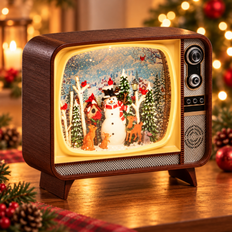 Новогодний ночник Ретро телевизор WDL-24034B XMAS — 4