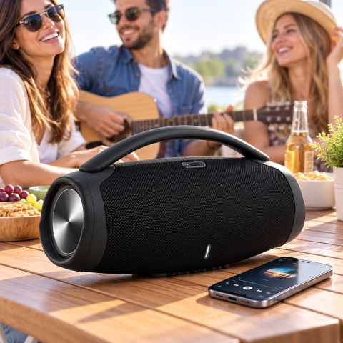 Портативная колонка Booms Box 3 / Колонка Bluetooth черная / Портативная колонка 100 Вт — 2