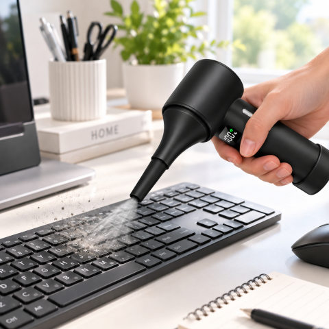 Портативний турбо-вентилятор / Turbo Handheld Fan T60 з USB заряджання / Вентилятор для охолодження — 3