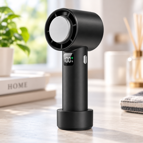 Портативний турбо-вентилятор / Turbo Handheld Fan T60 з USB заряджання / Вентилятор для охолодження — 1