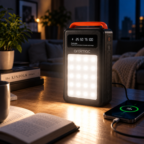 Повербанк Aroimac 100000 mAh / PowerBank с LED-фонарем и цифровым индикатором заряда — 2