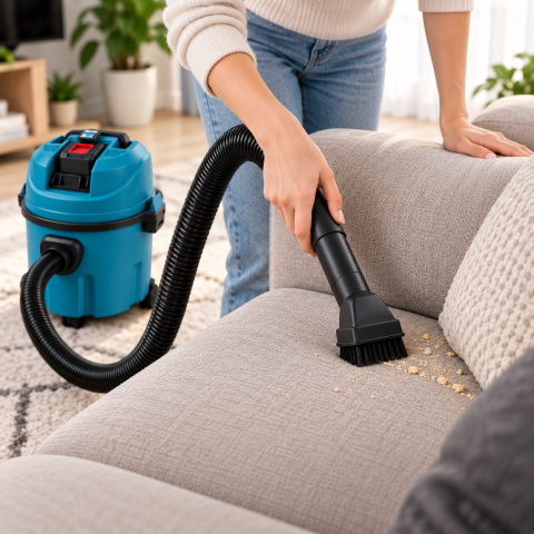 Пылесос для дома ГОЛУБОЙ / Wireless Vacuum Cleaner / Аккумуляторный пылесос 120 Вт — 3