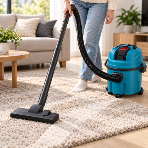Пылесос для дома ГОЛУБОЙ / Wireless Vacuum Cleaner / Аккумуляторный пылесос 120 Вт — 4