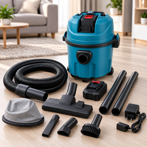 Пылесос для дома ГОЛУБОЙ / Wireless Vacuum Cleaner / Аккумуляторный пылесос 120 Вт — 5