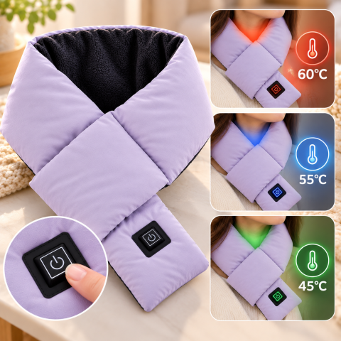 Шарф intelligent heating scarf з підігрівом / Обігрівач для шиї зимовий 3 режими нагрівання / Електричний шарф з підігрівом — 3