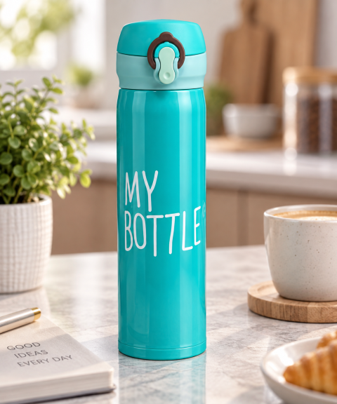 Термос My Bottle на 500 мл / Термокухоль на клямці / Герметичний термокухоль — 3