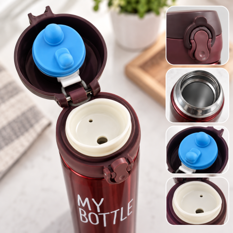 Термос My Bottle на 500 мл / Термокухоль на клямці / Герметичний термокухоль — 4