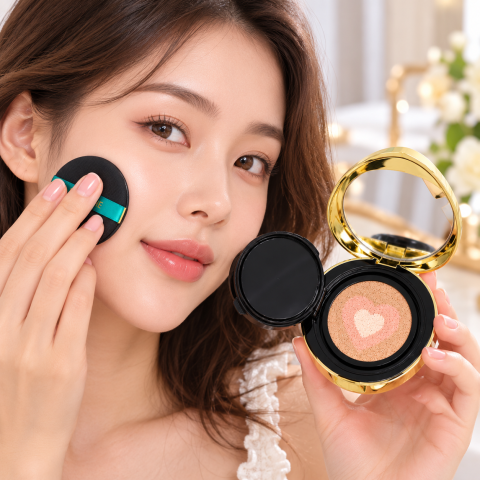 Тональное средство кушон DRAWSHE Cushion NEW GREEN / Кушон с двумя сменными рефилями / Алмазный кушон — 2
