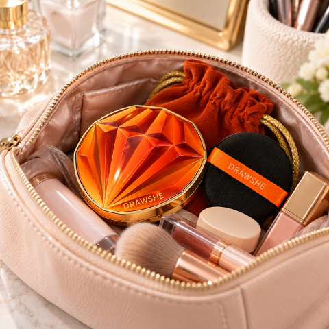 Тональное средство кушон DRAWSHE Cushion NEW ORANGE / Кушон с двумя сменными рефилями / Алмазный кушон — 4