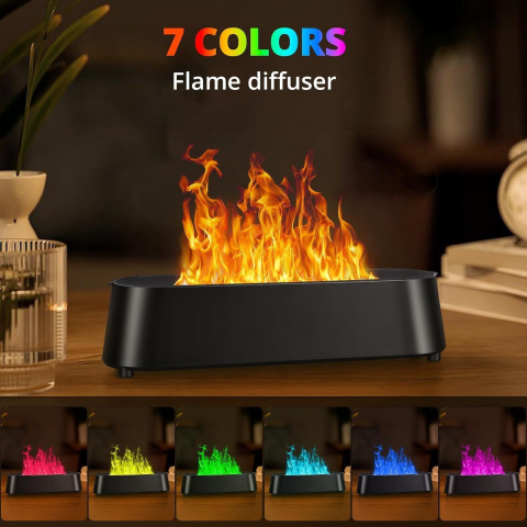 Зволожувач повітря Flame Diffuser Humidifier 200 мл / Аромадифузор із ефектом полум’я LED-підсвітка + пульт — 6
