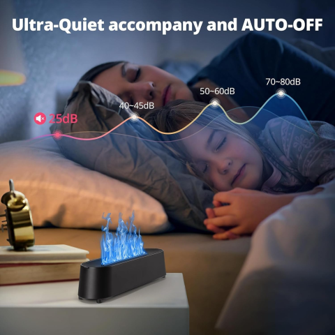 Зволожувач повітря Flame Diffuser Humidifier 200 мл / Аромадифузор із ефектом полум’я LED-підсвітка + пульт — 4