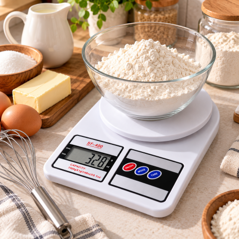 Весы кухонные электронные до 7 кг Electronic Kitchen Scale SF-400 / Весы с большим дисплеем — 2