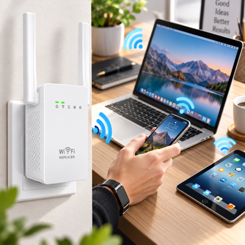 Wi-Fi ретранслятор WR02E 300 Мбіт/с з 2 антенами / Підсилювач Wi-Fi сигналу 802.11N — 2