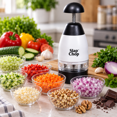 Подрібнювач продуктів / Slap Chop Chopper / Подрібнювач овочів з контейнером — 3