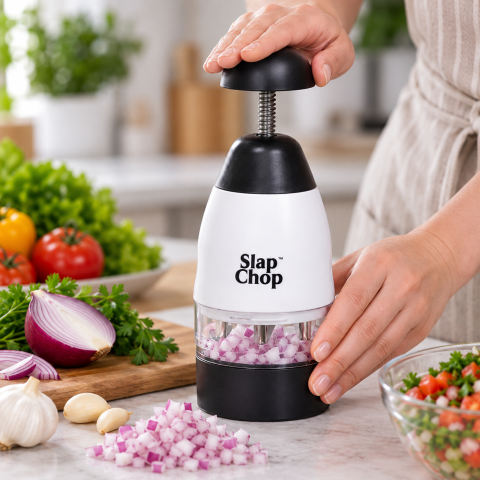 Подрібнювач продуктів / Slap Chop Chopper / Подрібнювач овочів з контейнером — 2