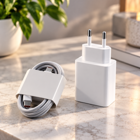 Зарядний пристрій Adapter 9168 USB з кабелем Type-C 33W White — 1