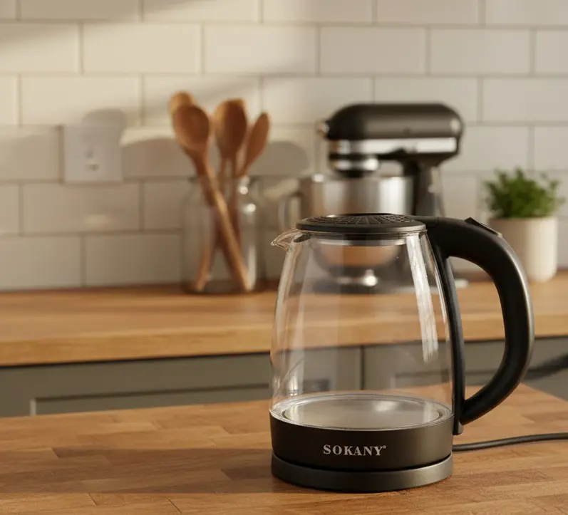 Електричний скляний чайник Sokany SK-SH-1097