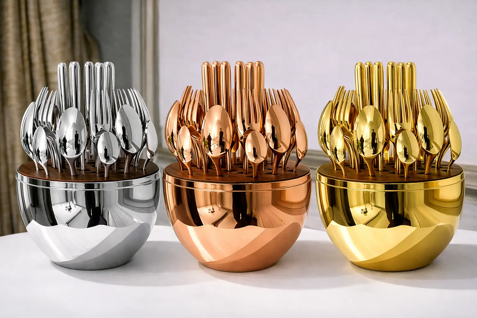 Столові прилади із нержавіючої сталі EGG 24 шт