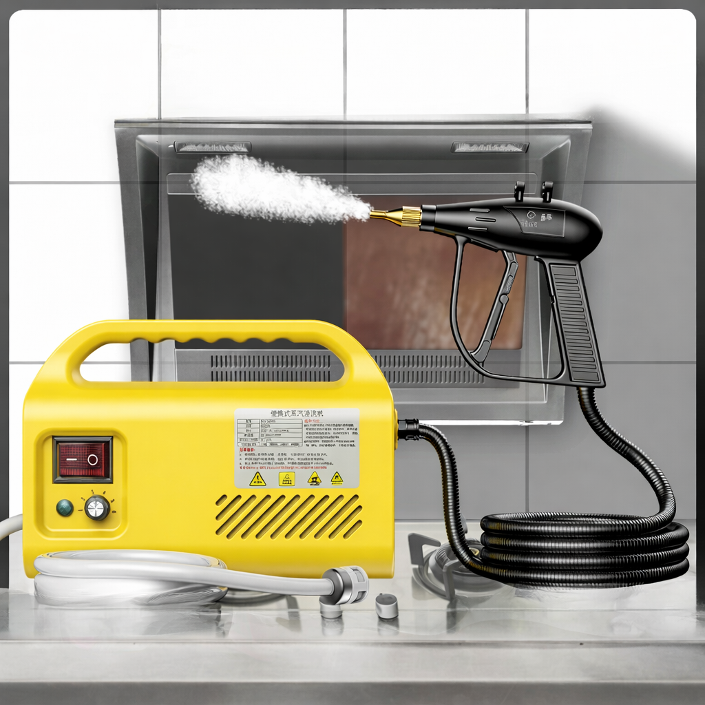 Портативний пароочисник QX003 з мийкою високого тиску 3 насадки 2500W