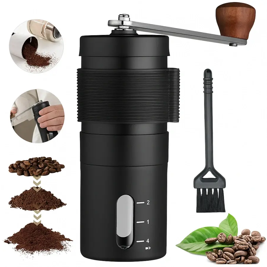 Кавомолка для кавових зерен з керамічними жорнами Coffee GrinderAND LY-957