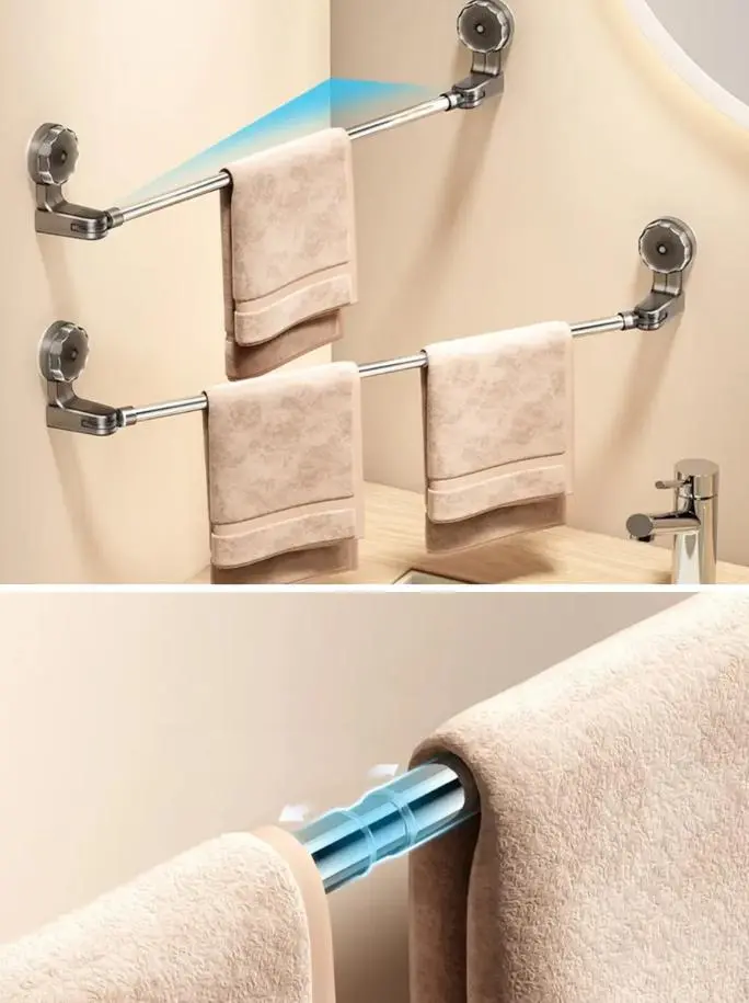 Вішалка-полиця на присосках (вішалка телескоп присоска)