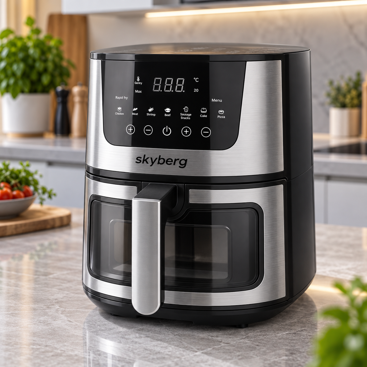 Аерофритниця, SkyBerg 4200W 8855S / Аерогриль сенсорне керування без масла / Мультипеч 8L