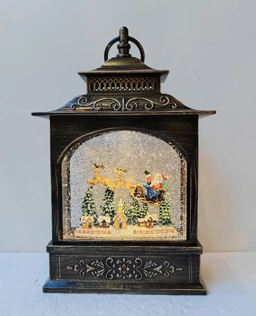 XMAS Новорічний нічник вінтажний ліхтар WDL-24007A 25,3 см, Санта-Клаус