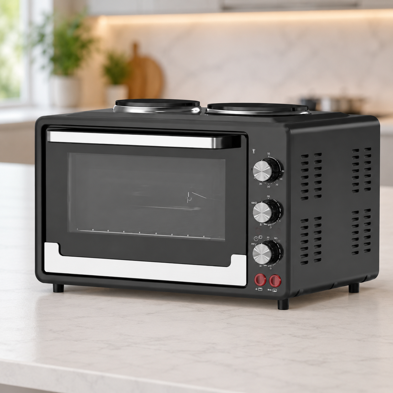 Настільна електродуховка з плитою 2в1 Sokany SK-10029 40л 4600 Вт